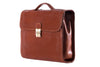 Aktentasche Leder Hellbraun Seitenansicht | Henk's Brief
