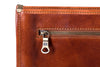 Aktentasche Leder Braun Zipper Frontansicht | Ritus' Brief
