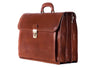 Aktentasche Hellbraun Leder Seitenansicht | Amigo's Brief