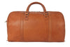 Reisetasche aus braunem Kalbsleder Frontansicht | Classic Duffle