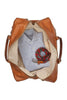 Reisetasche aus braunem Kalbsleder Innenansicht | Traveller's Duffle